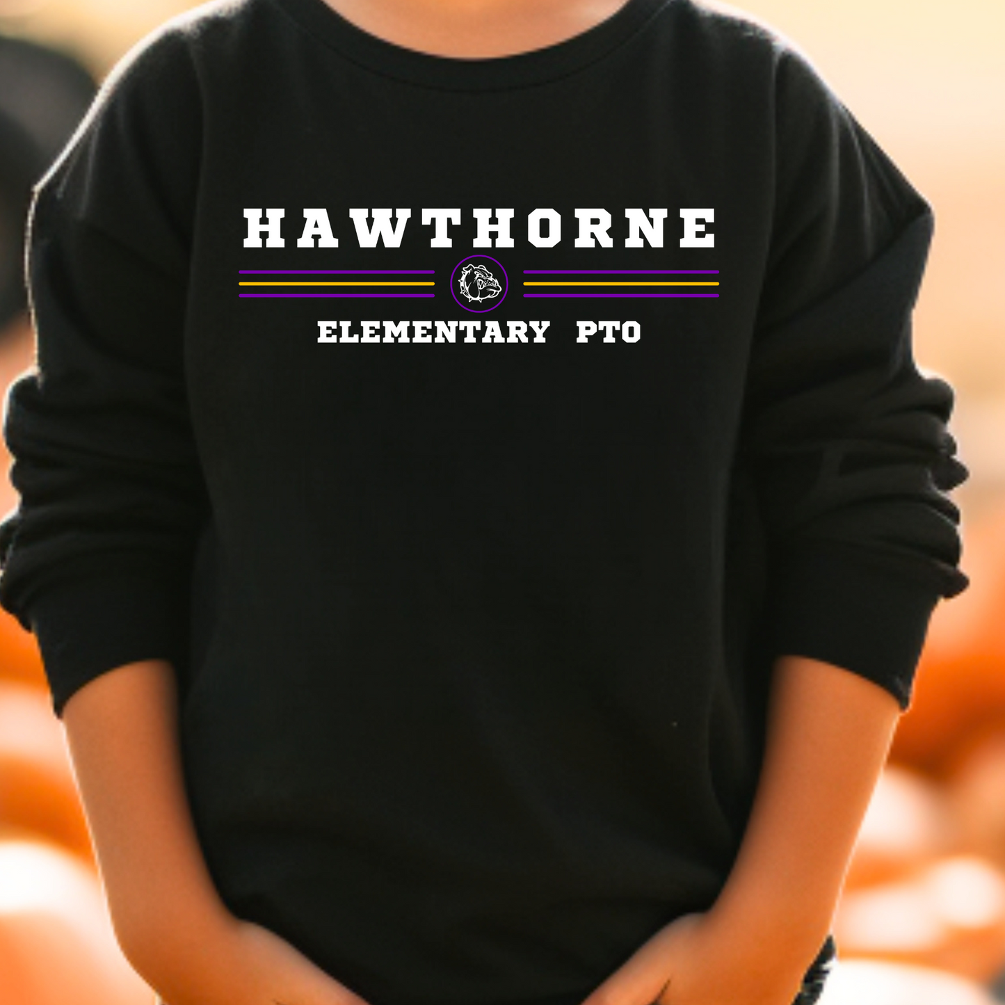 Kids Striped Hawthorne Elementary PTO Shirt - Cross & Crown Designs