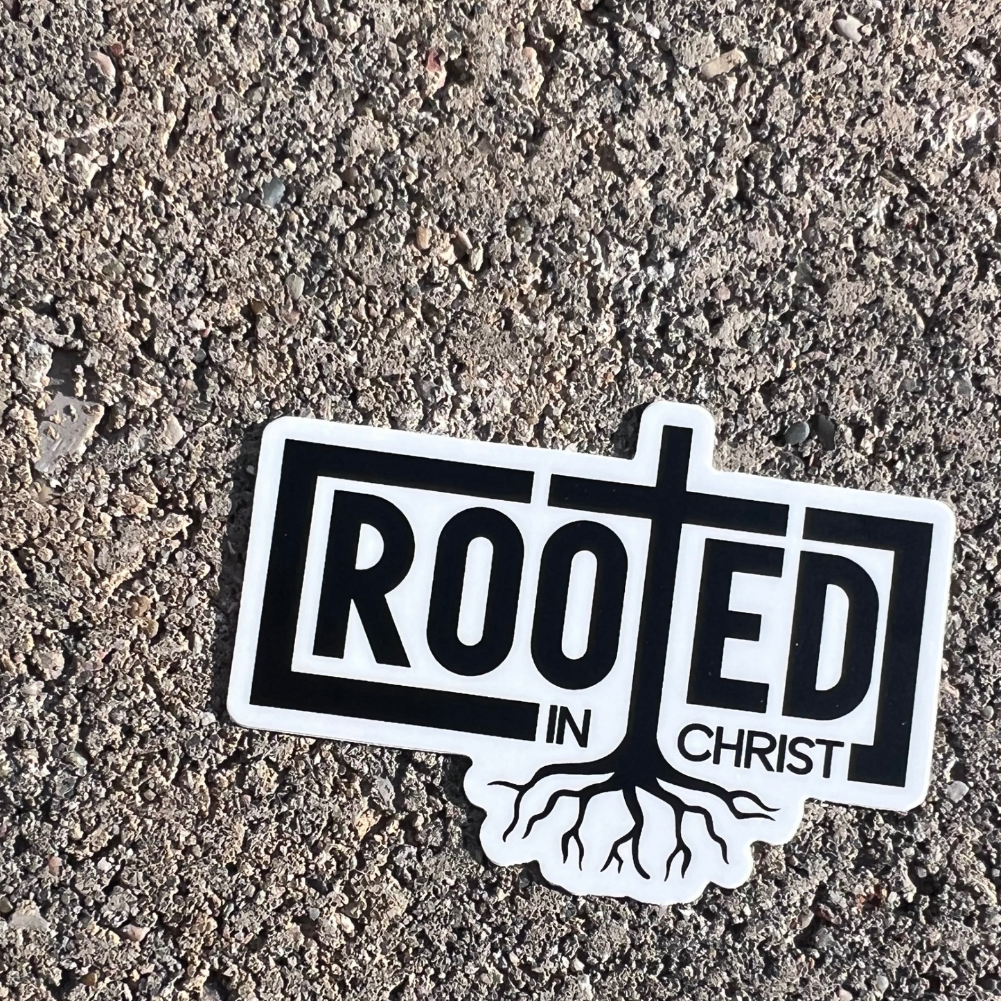 Rooted in Christ Sticker - Cross & Crown Designs