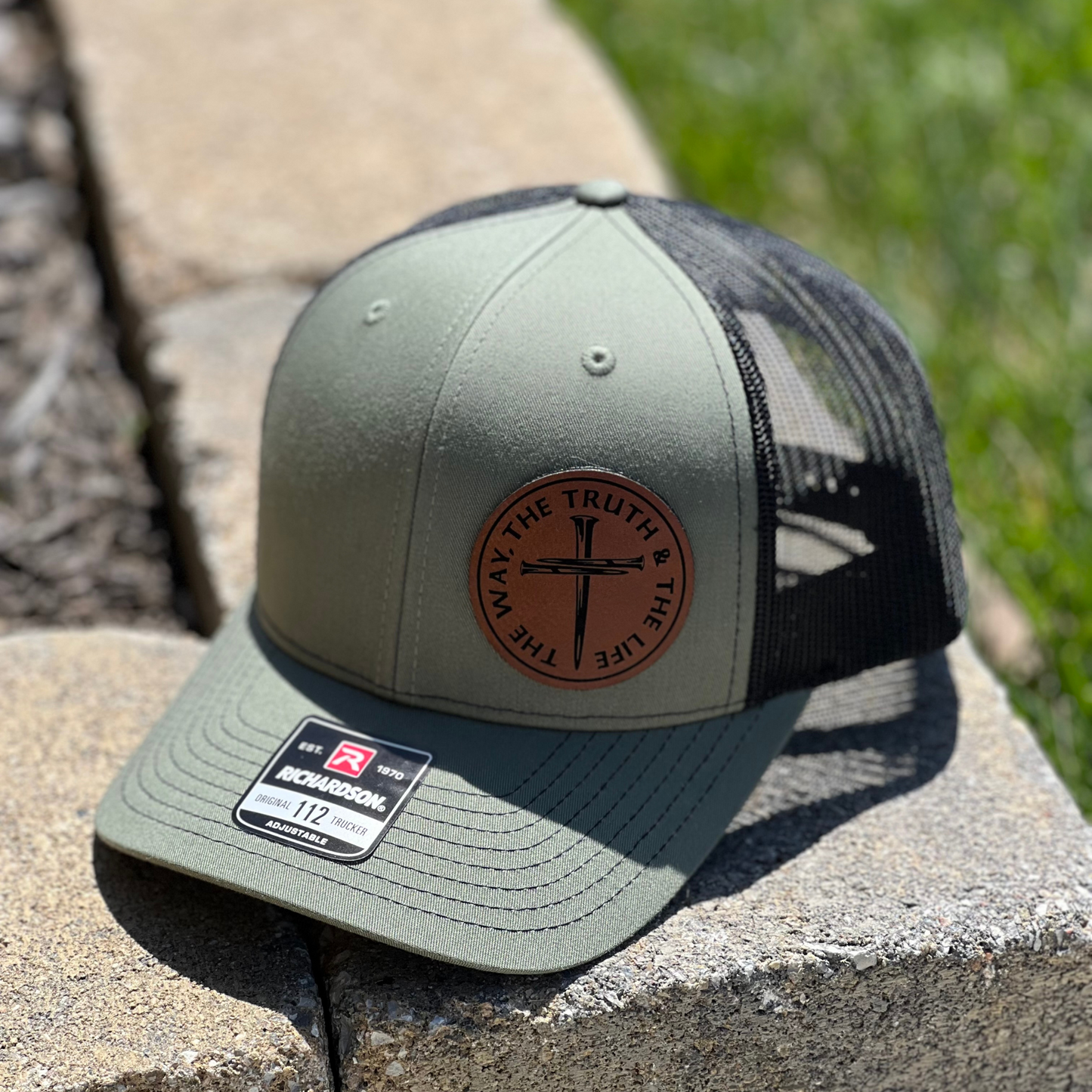 Christian Men's Jesus is the Way Richardson Hat - Cross & Crown Designs