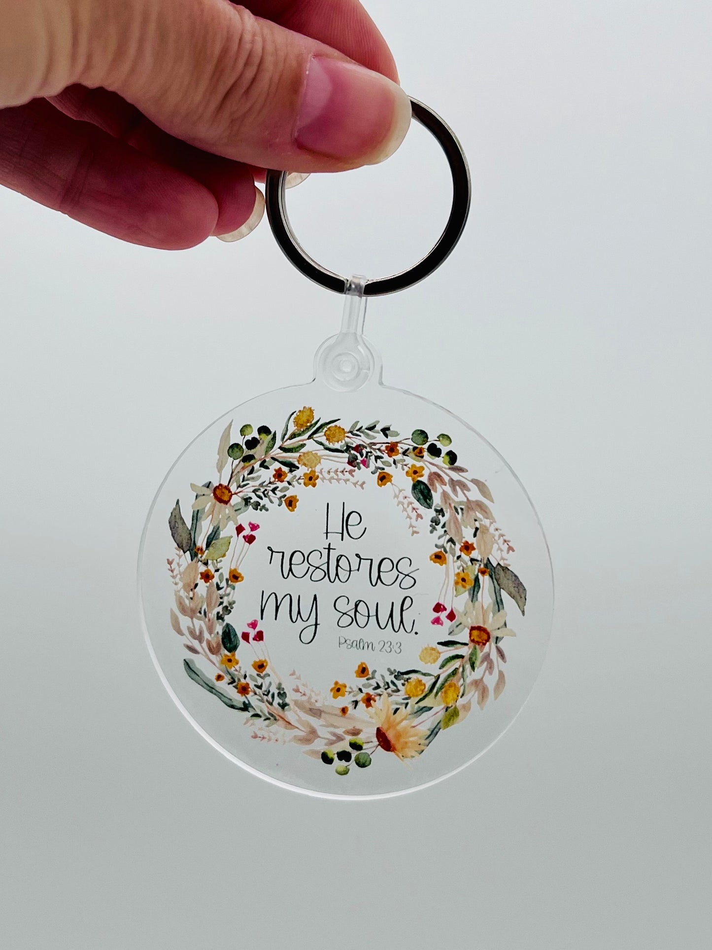 He Restores my Soul Keychain