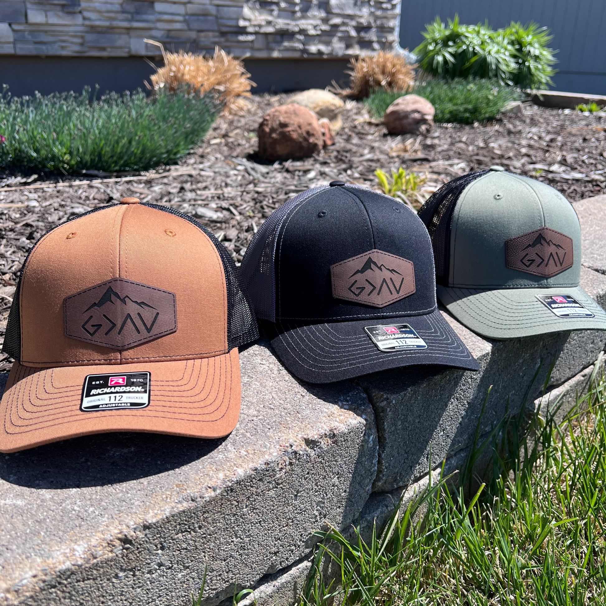 Christian Men's God is Greater Richardson Hat - Cross & Crown Designs