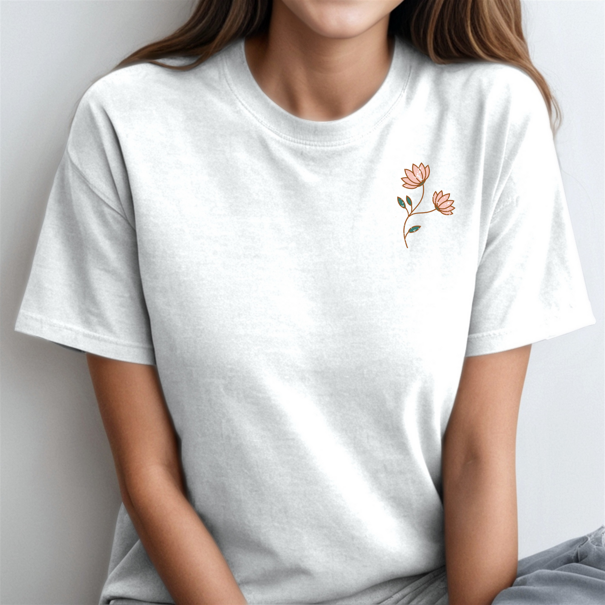 The Grass Withers Floral Christian Graphic Tee - Cross & Crown Designs